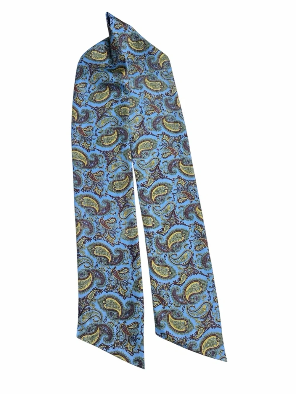 J. McLaughlin Blue Paisley Silk Scarf